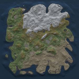 Thumbnail Rust Map: Procedural Map, Size: 4500, Seed: 19600691, 17 Monuments
