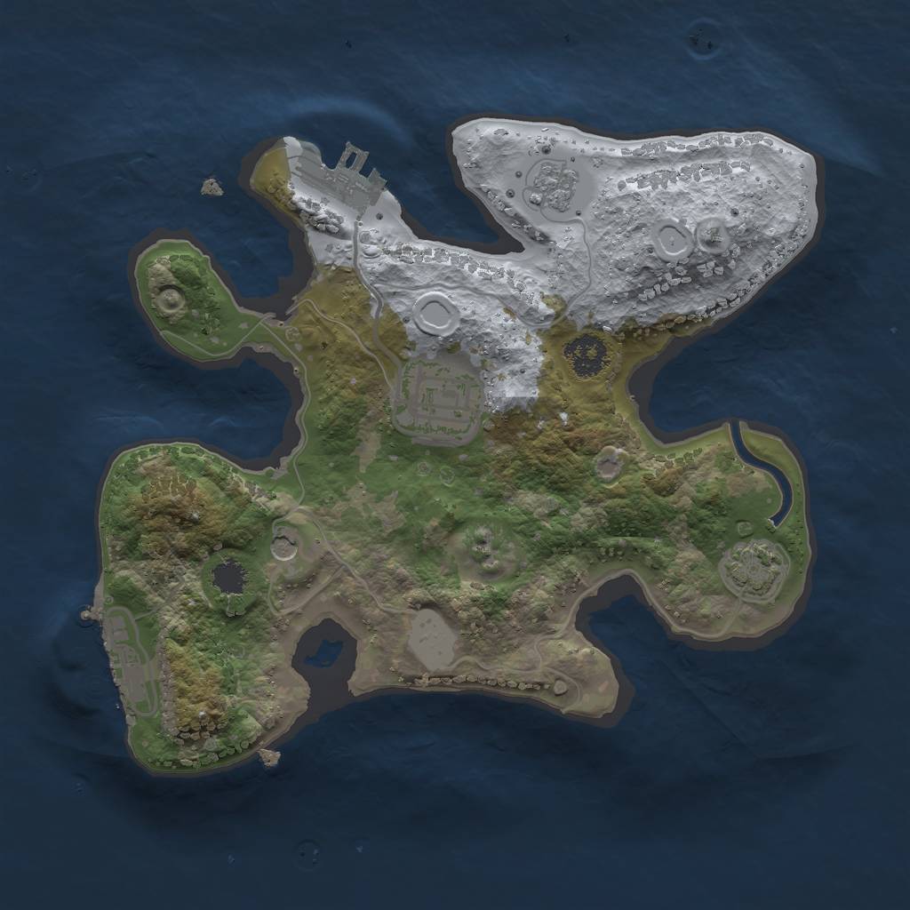 Rust Map: Procedural Map, Size: 2250, Seed: 363329397, 9 Monuments