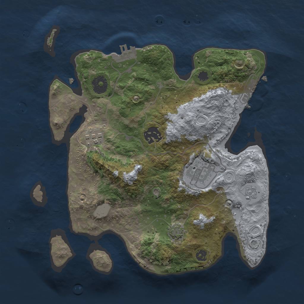 Rust Map: Procedural Map, Size: 2700, Seed: 532567, 10 Monuments