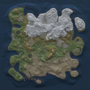 Thumbnail Rust Map: Procedural Map, Size: 3600, Seed: 484505737, 15 Monuments