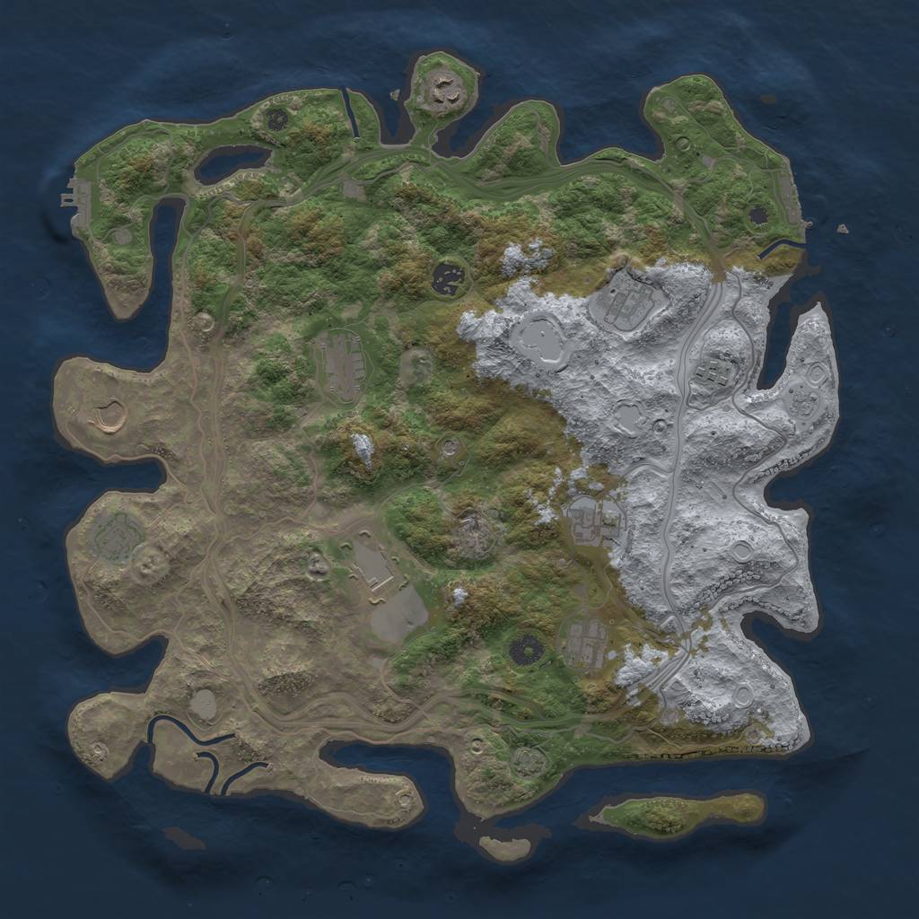 Rust Map: Procedural Map, Size: 4250, Seed: 168, 18 Monuments