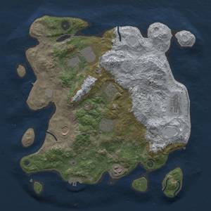 Thumbnail Rust Map: Procedural Map, Size: 3500, Seed: 821596727, 15 Monuments