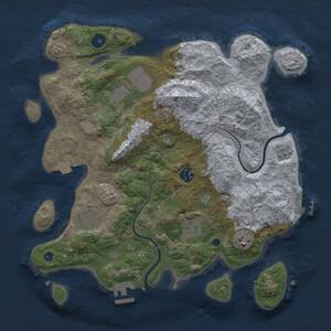 Thumbnail Rust Map: Procedural Map, Size: 3500, Seed: 821596727, 12 Monuments
