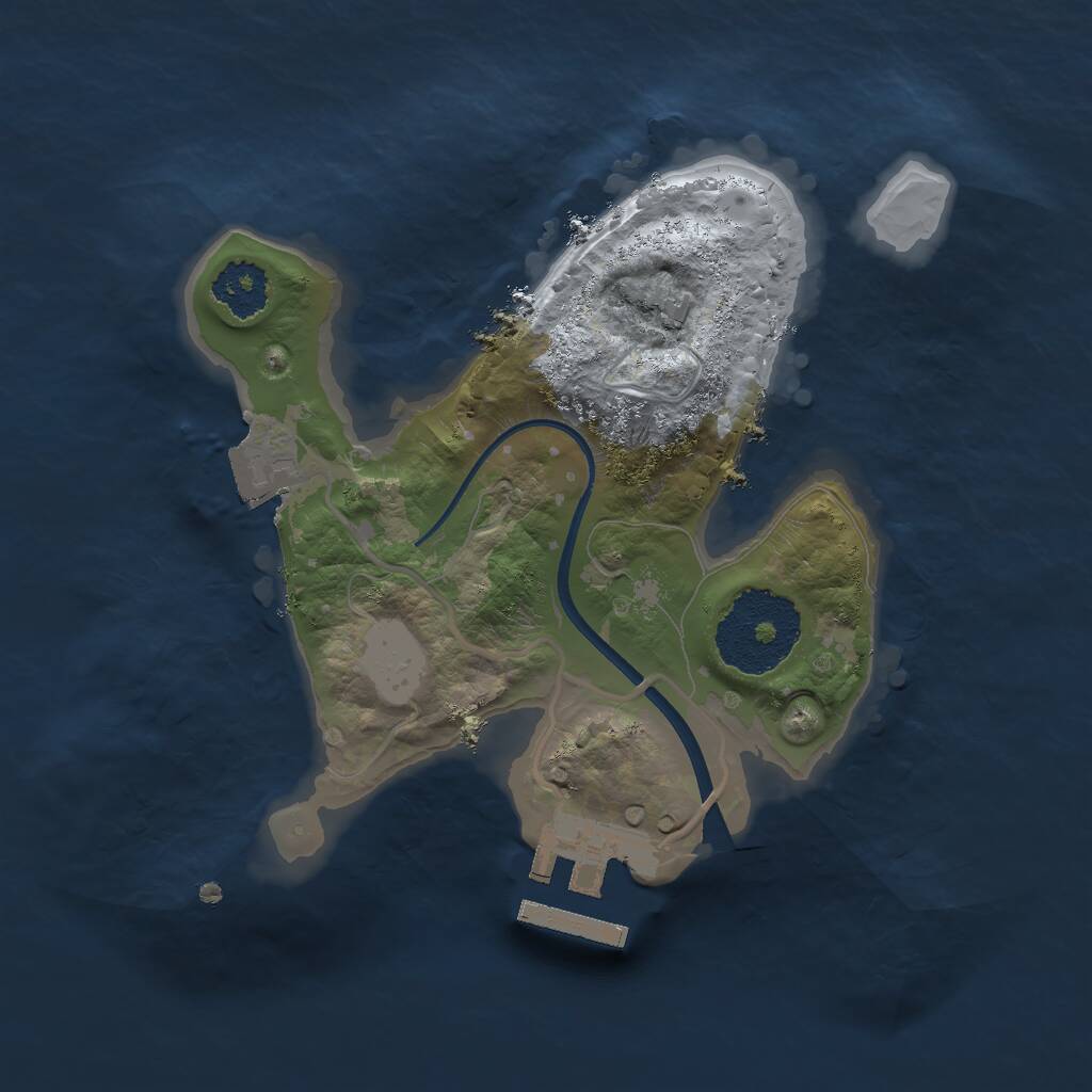 Rust Map: Procedural Map, Size: 2000, Seed: 1627996775, 2 Monuments