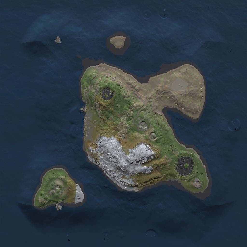 Rust Map: Procedural Map, Size: 2000, Seed: 98765, 5 Monuments