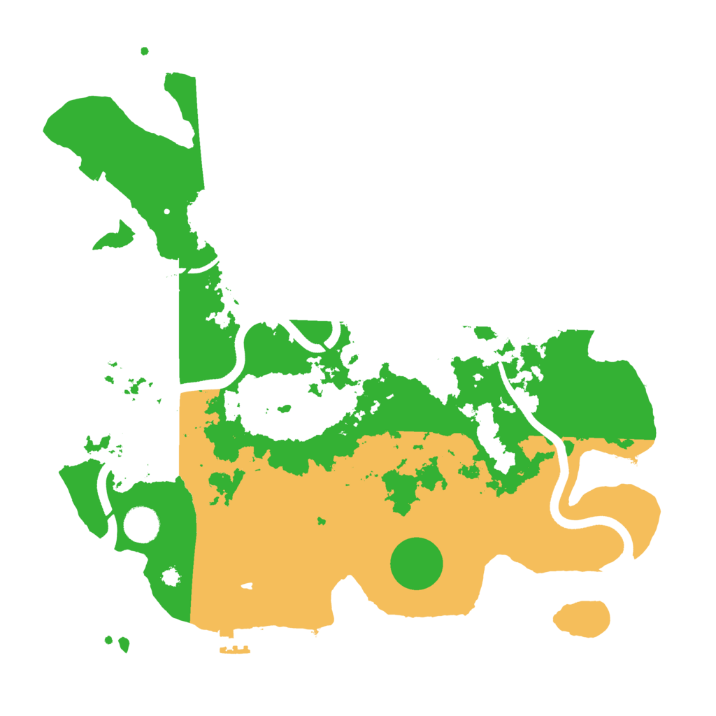 Biome Rust Map: Procedural Map, Size: 3600, Seed: 64571013
