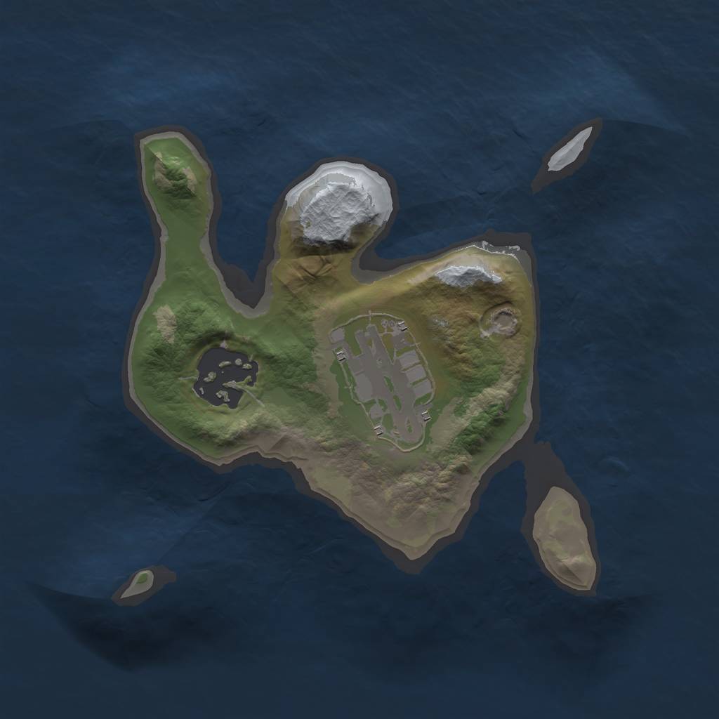 Rust Map: Barren, Size: 1750, Seed: 839285663, 4 Monuments