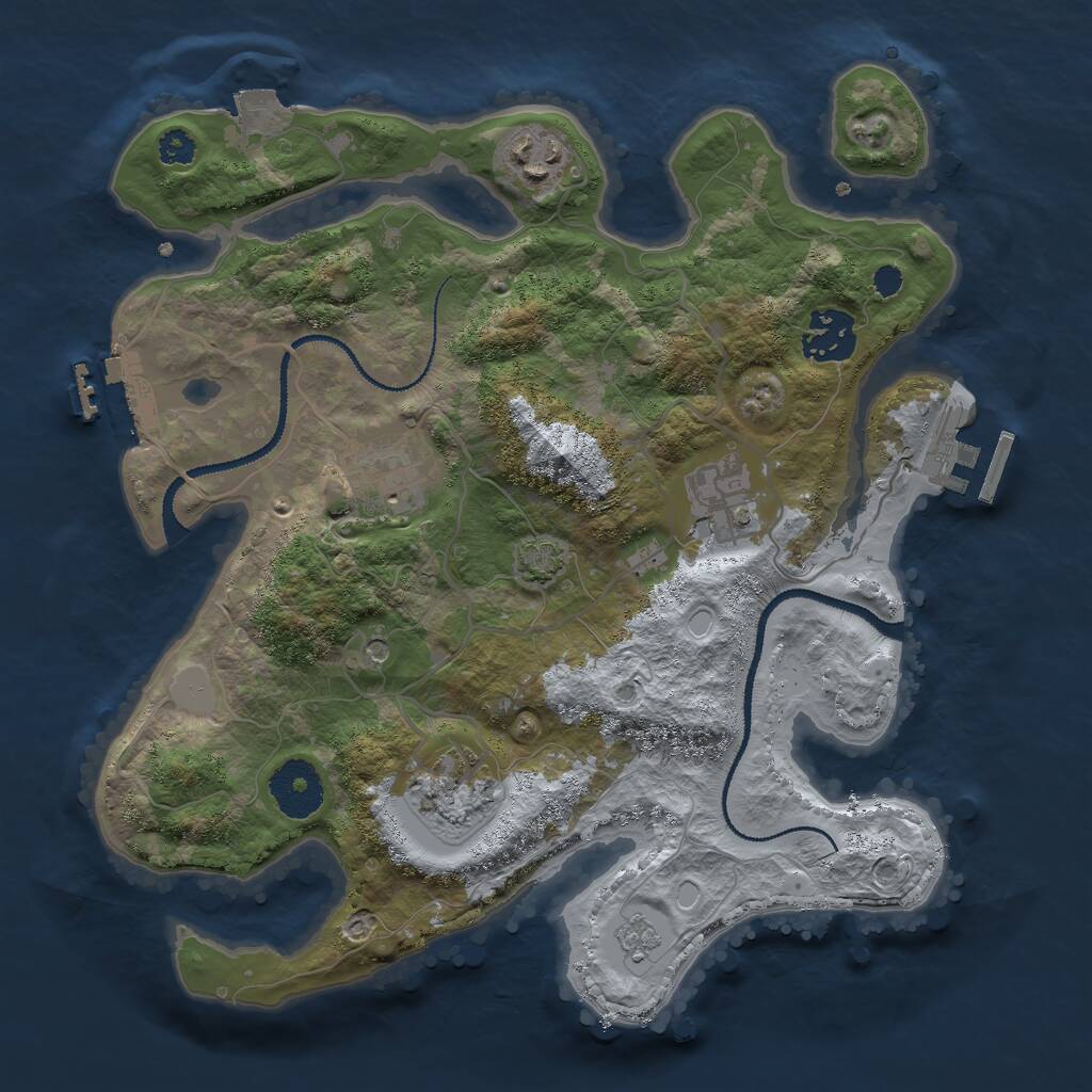 Rust Map: Procedural Map, Size: 3000, Seed: 12699, 11 Monuments