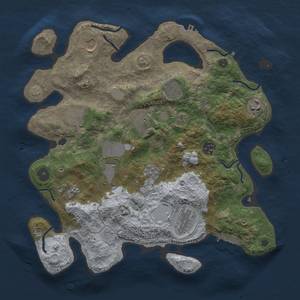 Thumbnail Rust Map: Procedural Map, Size: 3500, Seed: 693453995, 18 Monuments