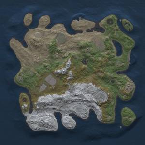 Thumbnail Rust Map: Procedural Map, Size: 3500, Seed: 291961186, 16 Monuments