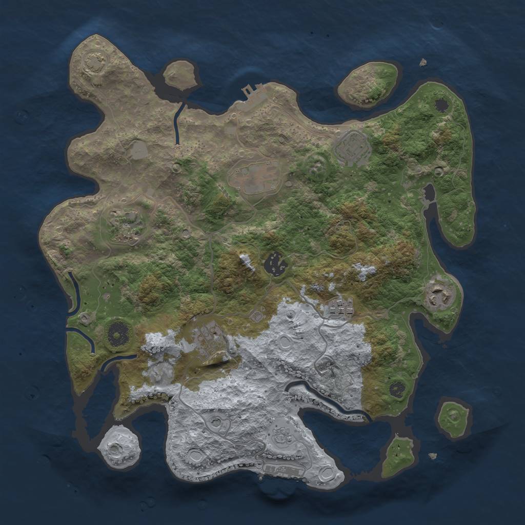 Rust Map: Procedural Map, Size: 3400, Seed: 56146, 15 Monuments