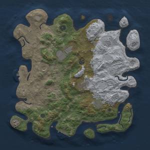 Thumbnail Rust Map: Procedural Map, Size: 4000, Seed: 668118021, 16 Monuments