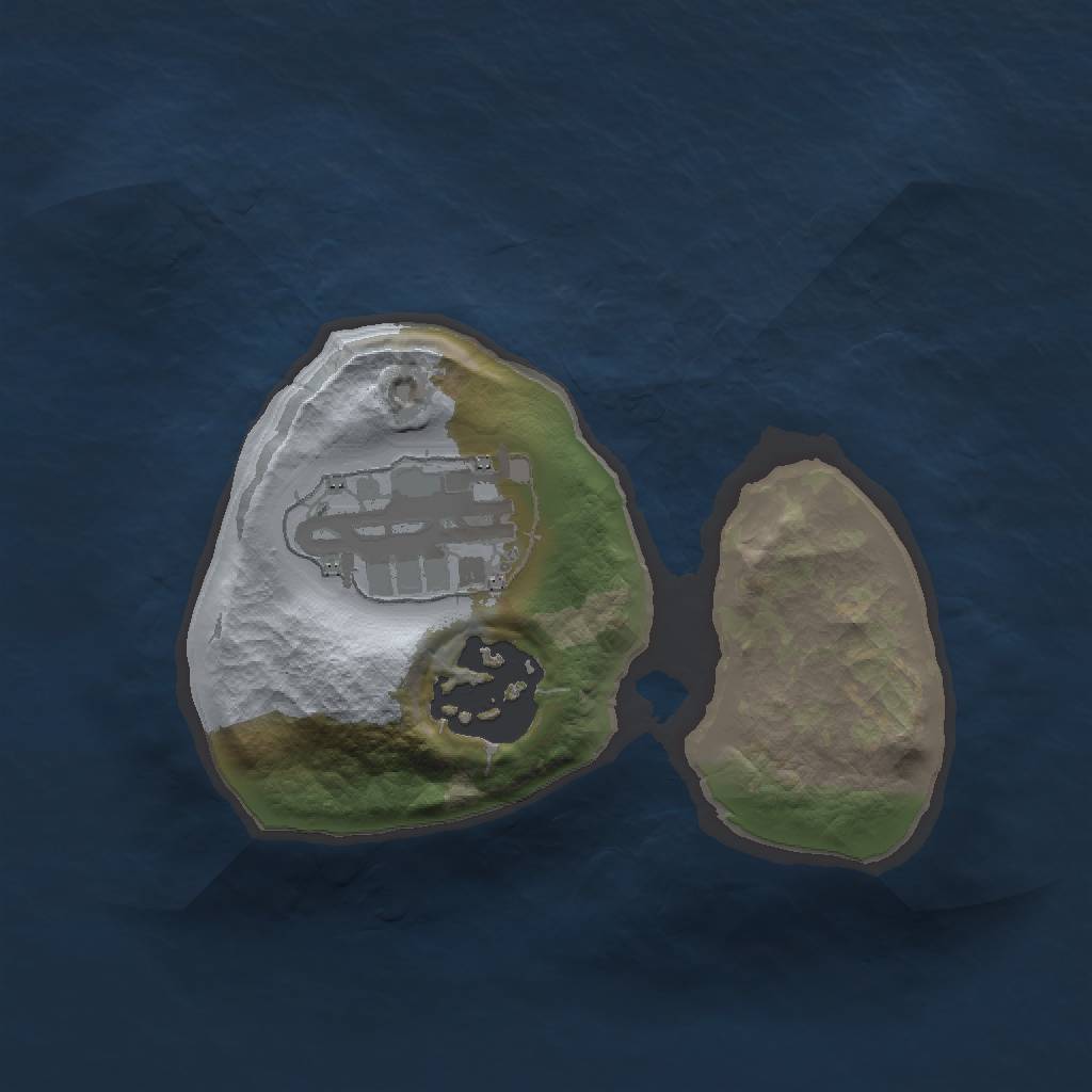 Rust Map: Barren, Size: 1500, Seed: 3131, 4 Monuments