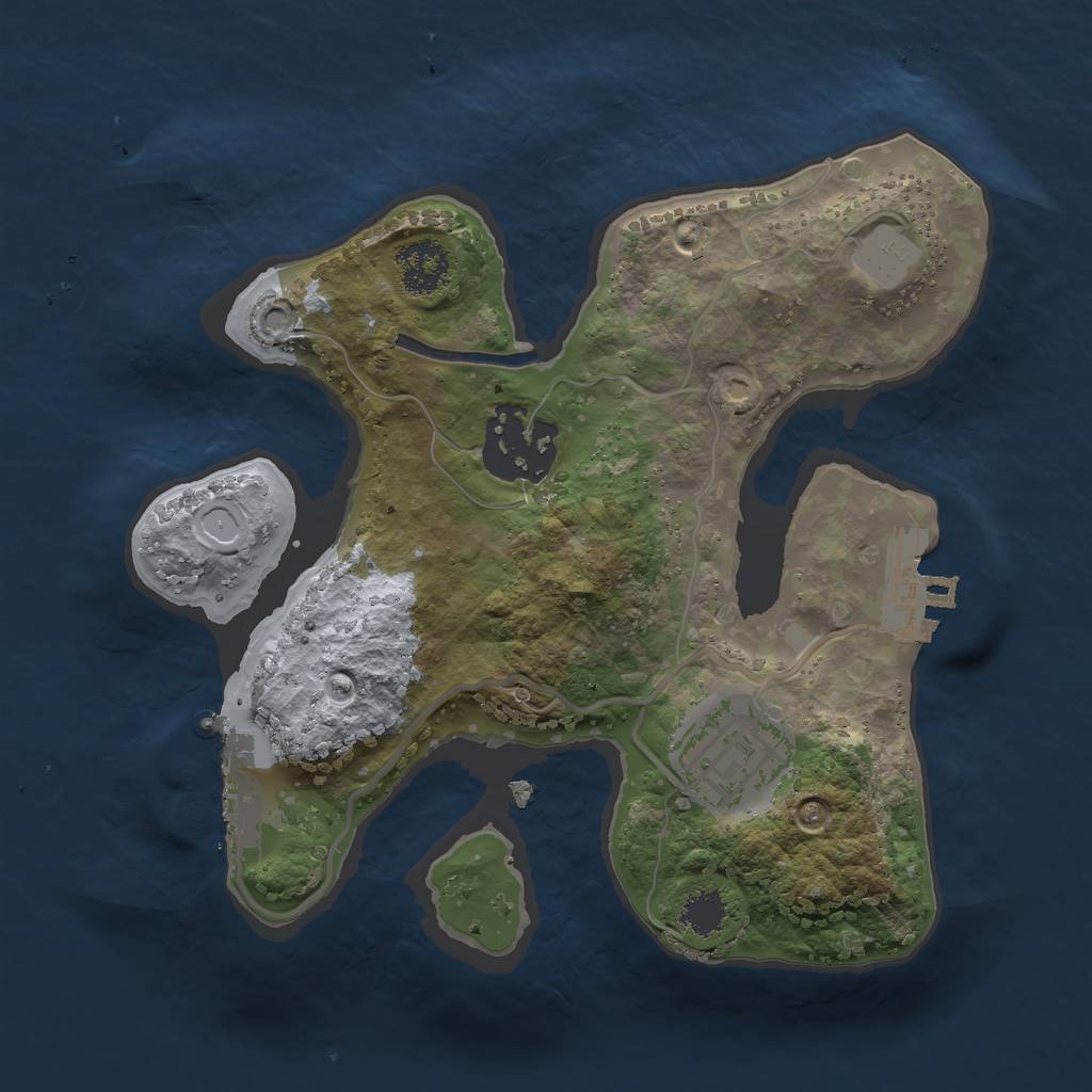 Rust Map: Procedural Map, Size: 2100, Seed: 200, 7 Monuments