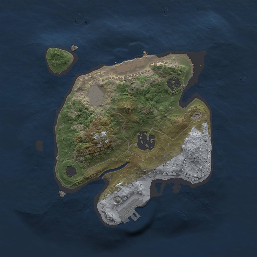 Rust Map: Procedural Map, Size: 2000, Seed: 64319634, 6 Monuments