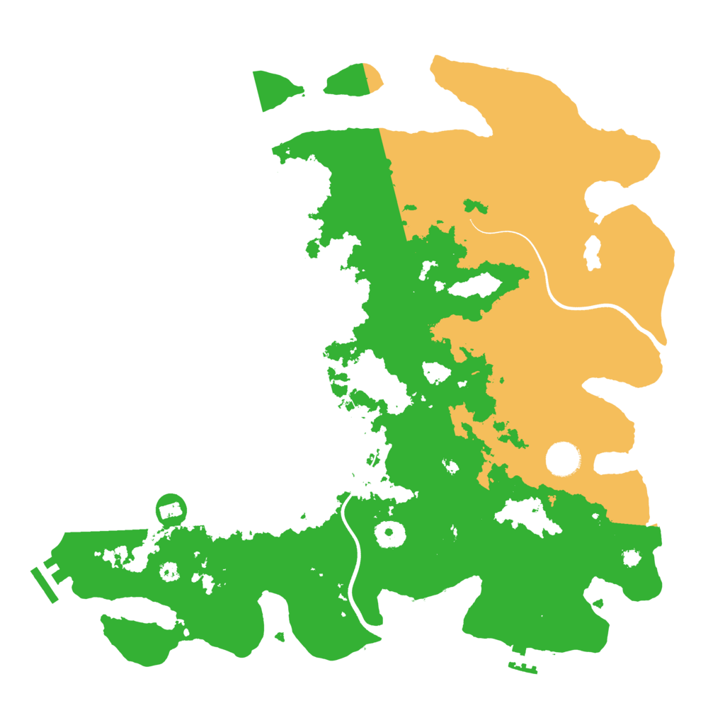 Biome Rust Map: Procedural Map, Size: 3700, Seed: 58458677