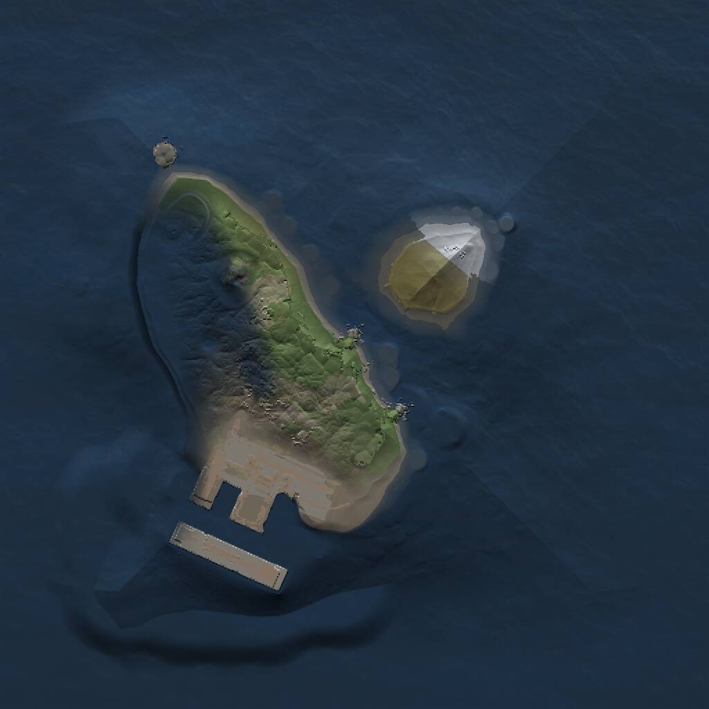 Rust Map: Procedural Map, Size: 1200, Seed: 91092, 2 Monuments