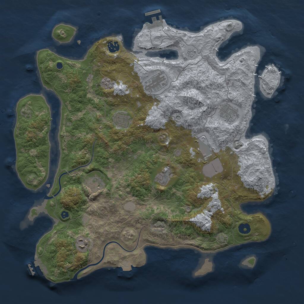 Rust Map: Procedural Map, Size: 3900, Seed: 98710626, 15 Monuments