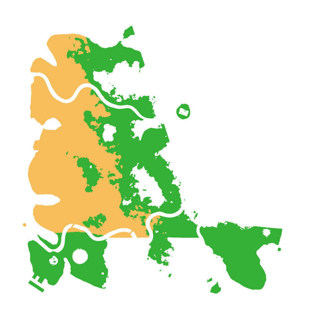 Biome Rust Map: Procedural Map, Size: 3700, Seed: 96979343
