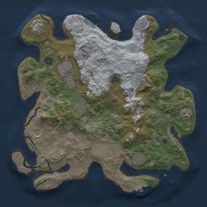 Thumbnail Rust Map: Procedural Map, Size: 3750, Seed: 39278323, 18 Monuments