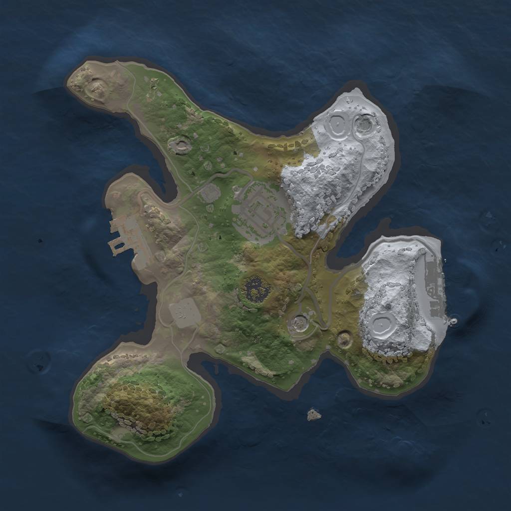 Rust Map: Procedural Map, Size: 2000, Seed: 9386511, 7 Monuments
