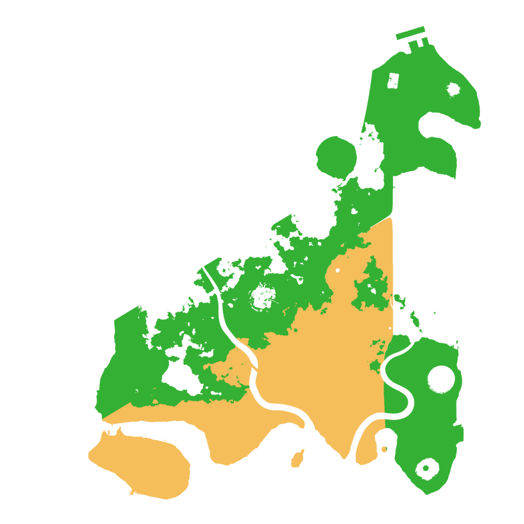 Biome Rust Map: Procedural Map, Size: 3600, Seed: 55488955