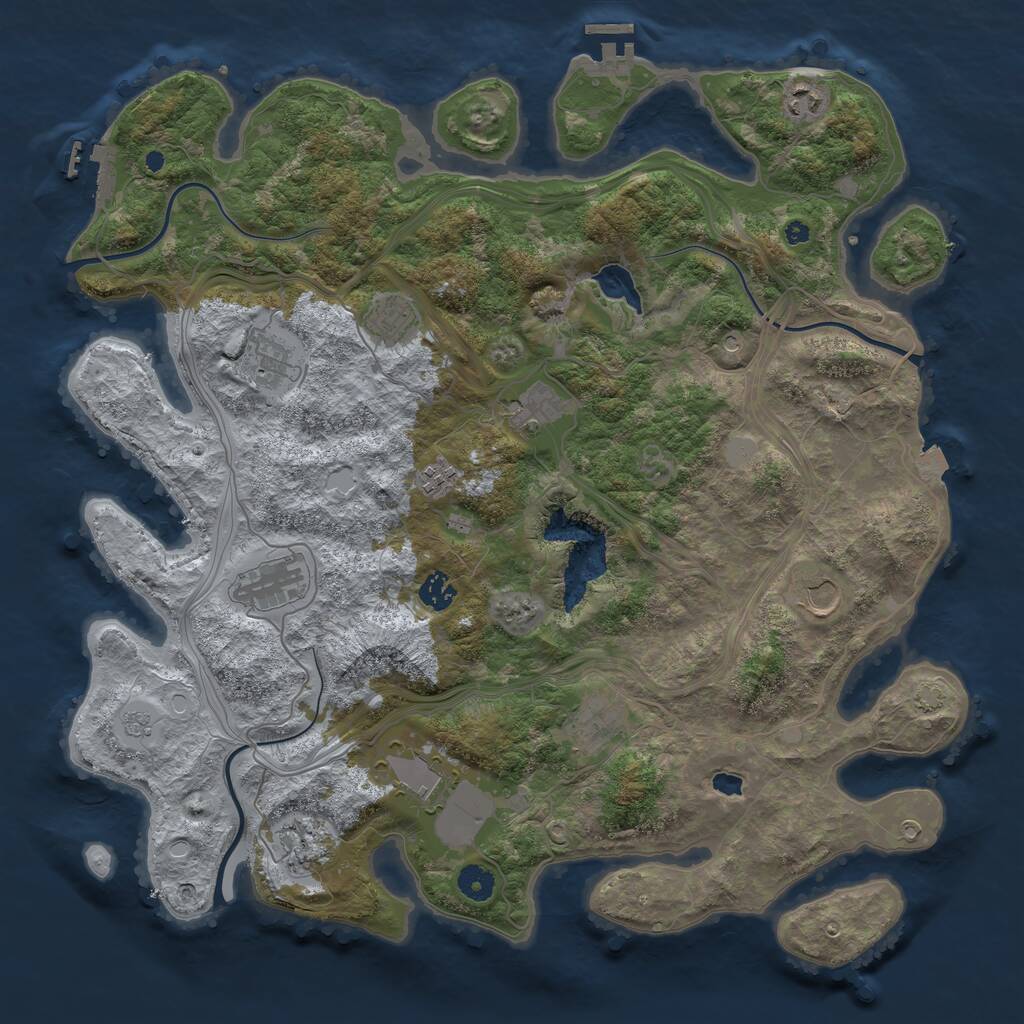 Rust Map: Procedural Map, Size: 4250, Seed: 27342862, 17 Monuments