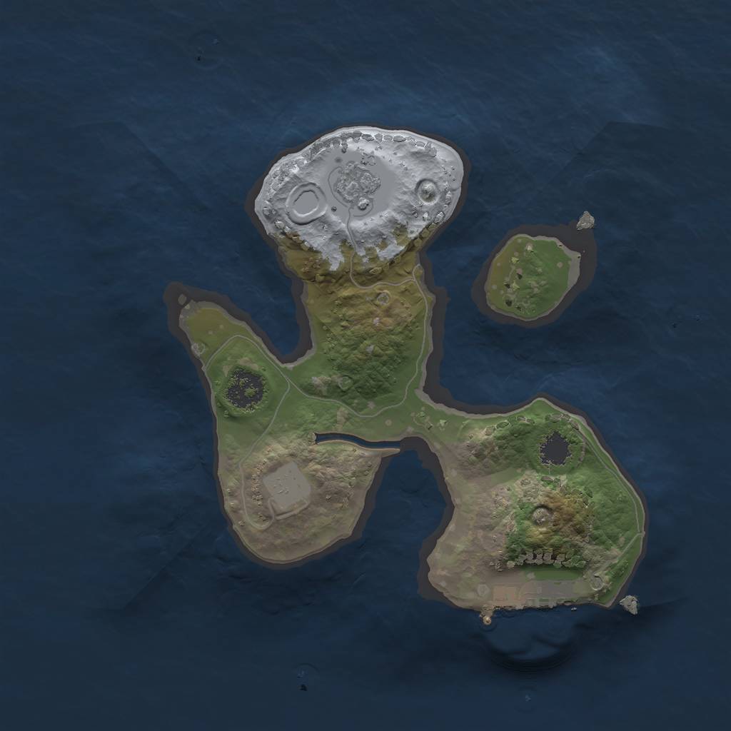 Rust Map: Procedural Map, Size: 2000, Seed: 35308639, 5 Monuments