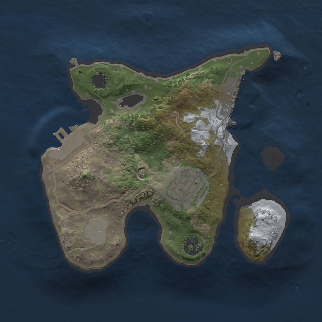 Rust Map: Procedural Map, Size: 1750, Seed: 713615391, 6 Monuments