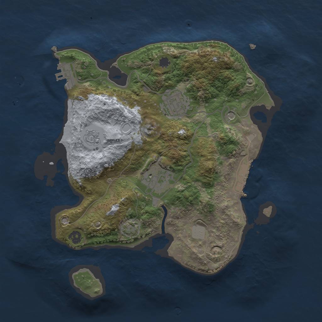 Rust Map: Procedural Map, Size: 2600, Seed: 44673000, 10 Monuments