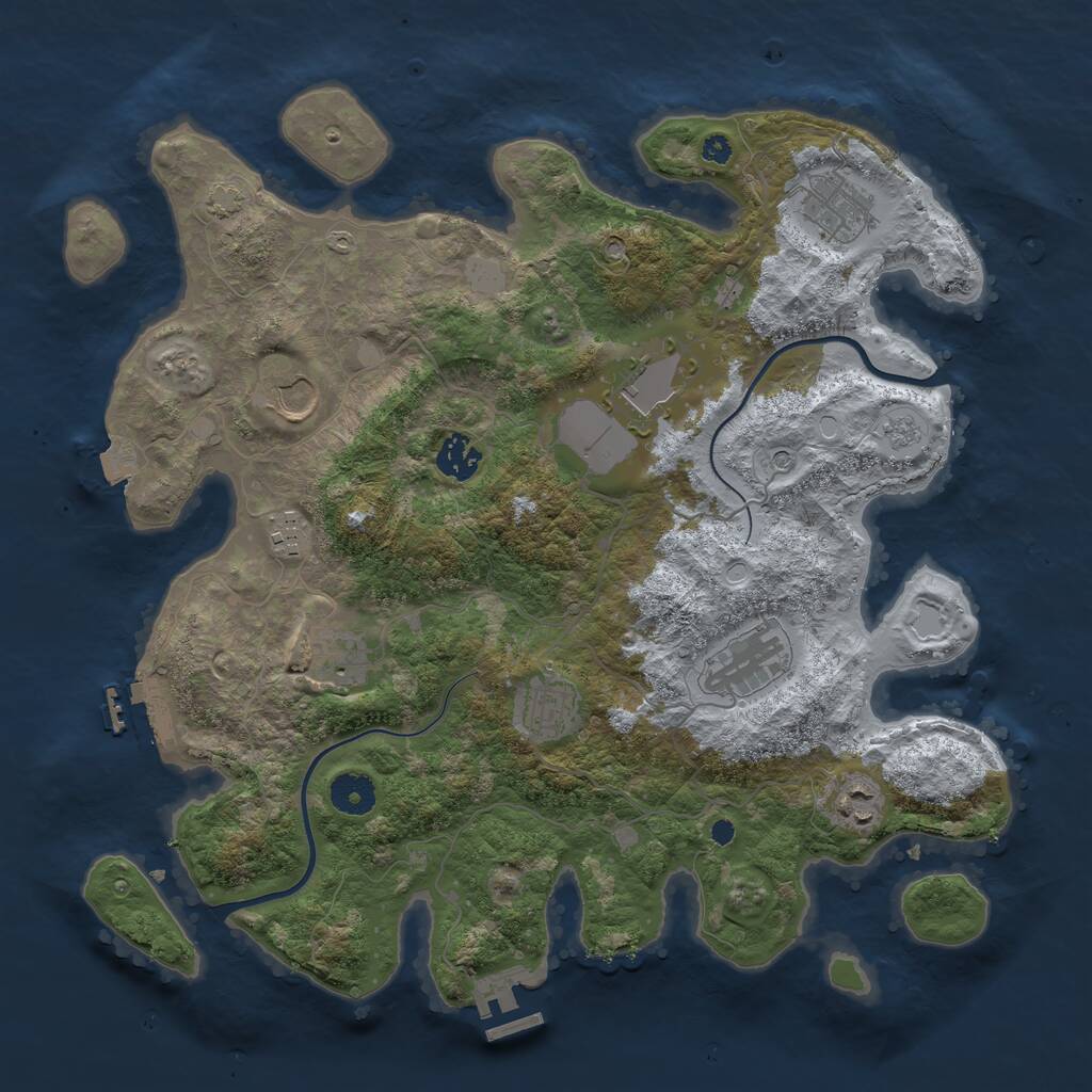 Rust Map: Procedural Map, Size: 3750, Seed: 31432, 15 Monuments