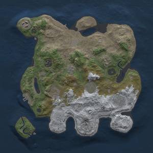 Thumbnail Rust Map: Procedural Map, Size: 3000, Seed: 9744, 15 Monuments