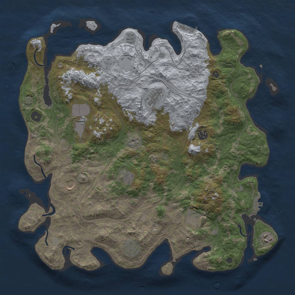 Rust Map: Procedural Map, Size: 4300, Seed: 12596811, 17 Monuments