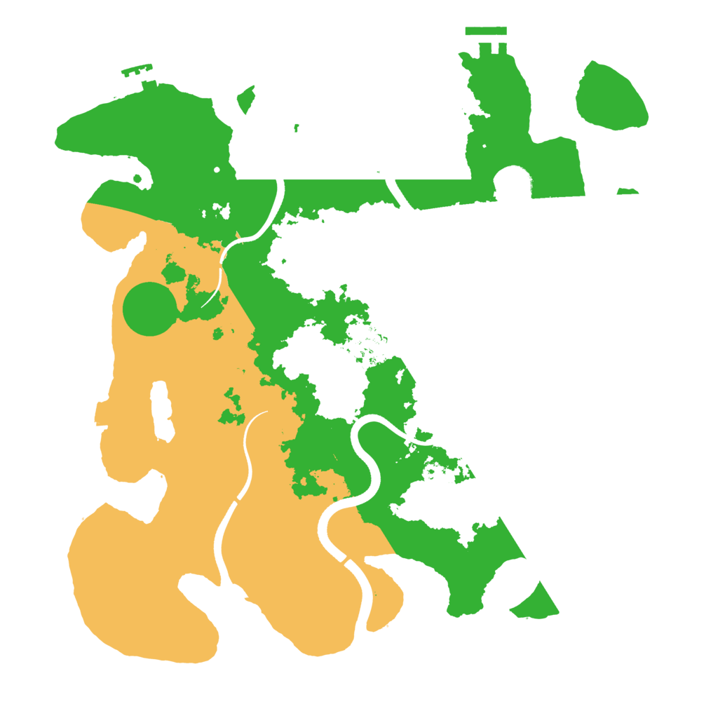 Biome Rust Map: Procedural Map, Size: 3500, Seed: 43399331