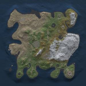 Thumbnail Rust Map: Procedural Map, Size: 3000, Seed: 480690665, 13 Monuments