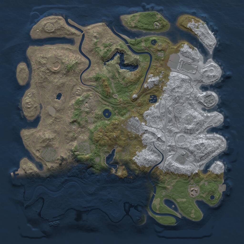 Rust Map: Procedural Map, Size: 4250, Seed: 1358566895, 15 Monuments