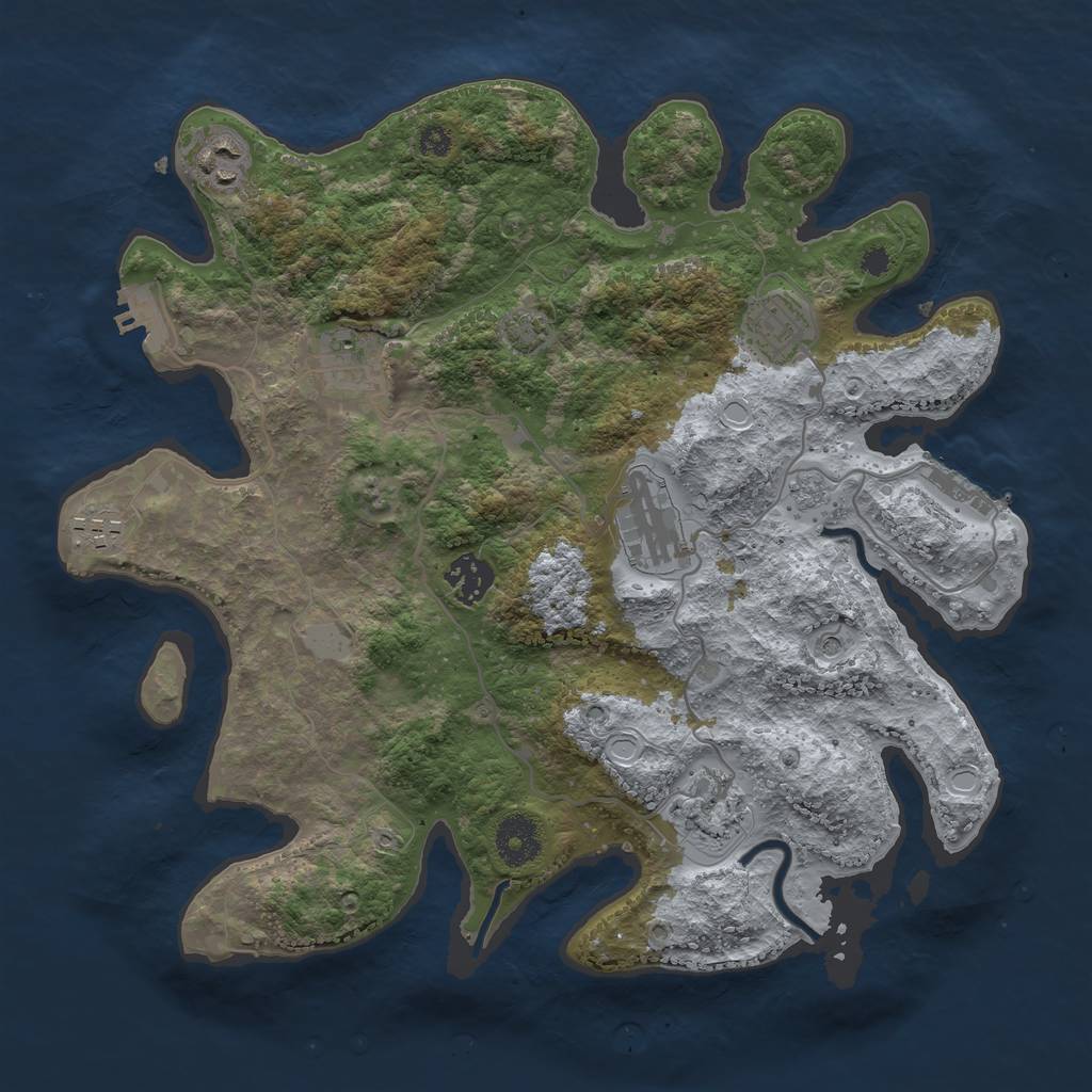 Rust Map: Procedural Map, Size: 3400, Seed: 5095095, 15 Monuments