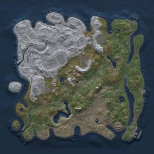 Thumbnail Rust Map: Procedural Map, Size: 4000, Seed: 37564, 13 Monuments