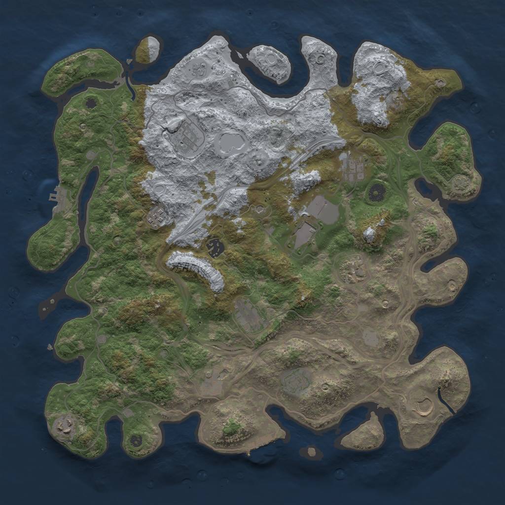Rust Map: Procedural Map, Size: 4250, Seed: 56005288, 19 Monuments