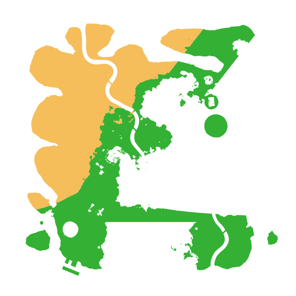 Biome Rust Map: Procedural Map, Size: 3400, Seed: 57299265