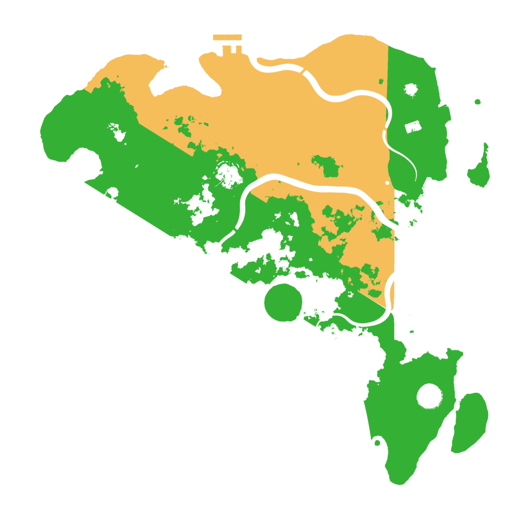Biome Rust Map: Procedural Map, Size: 3700, Seed: 88716329