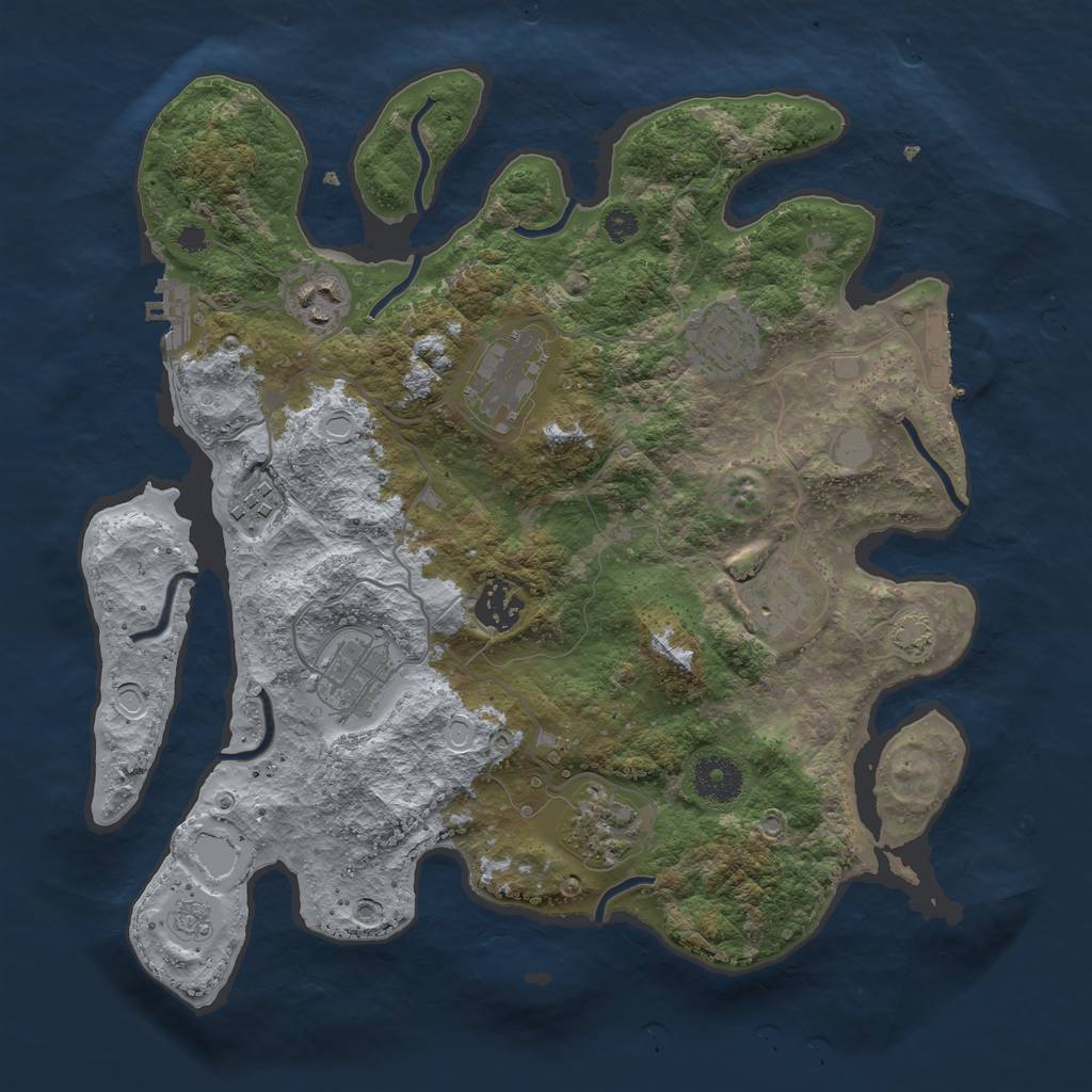 Rust Map: Procedural Map, Size: 3400, Seed: 56757714, 15 Monuments