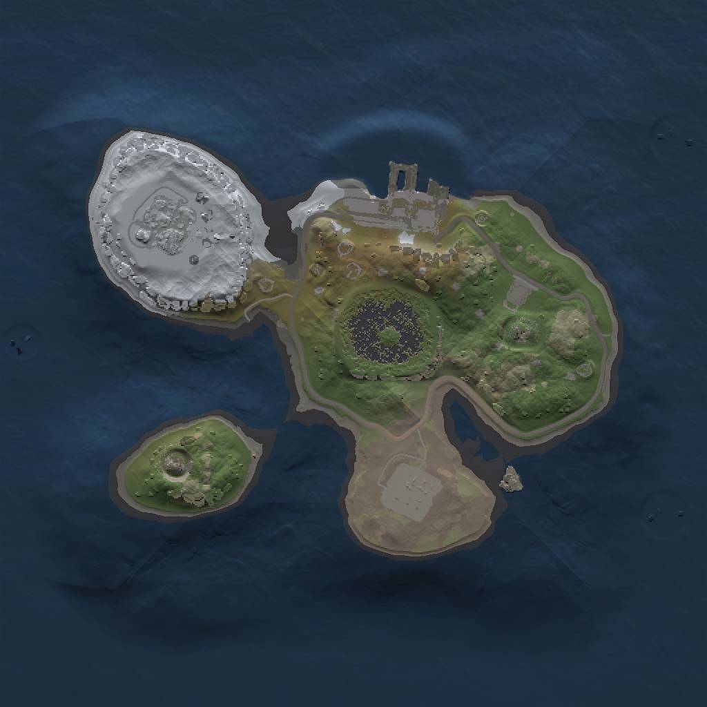 Rust Map: Procedural Map, Size: 1500, Seed: 42145226, 5 Monuments