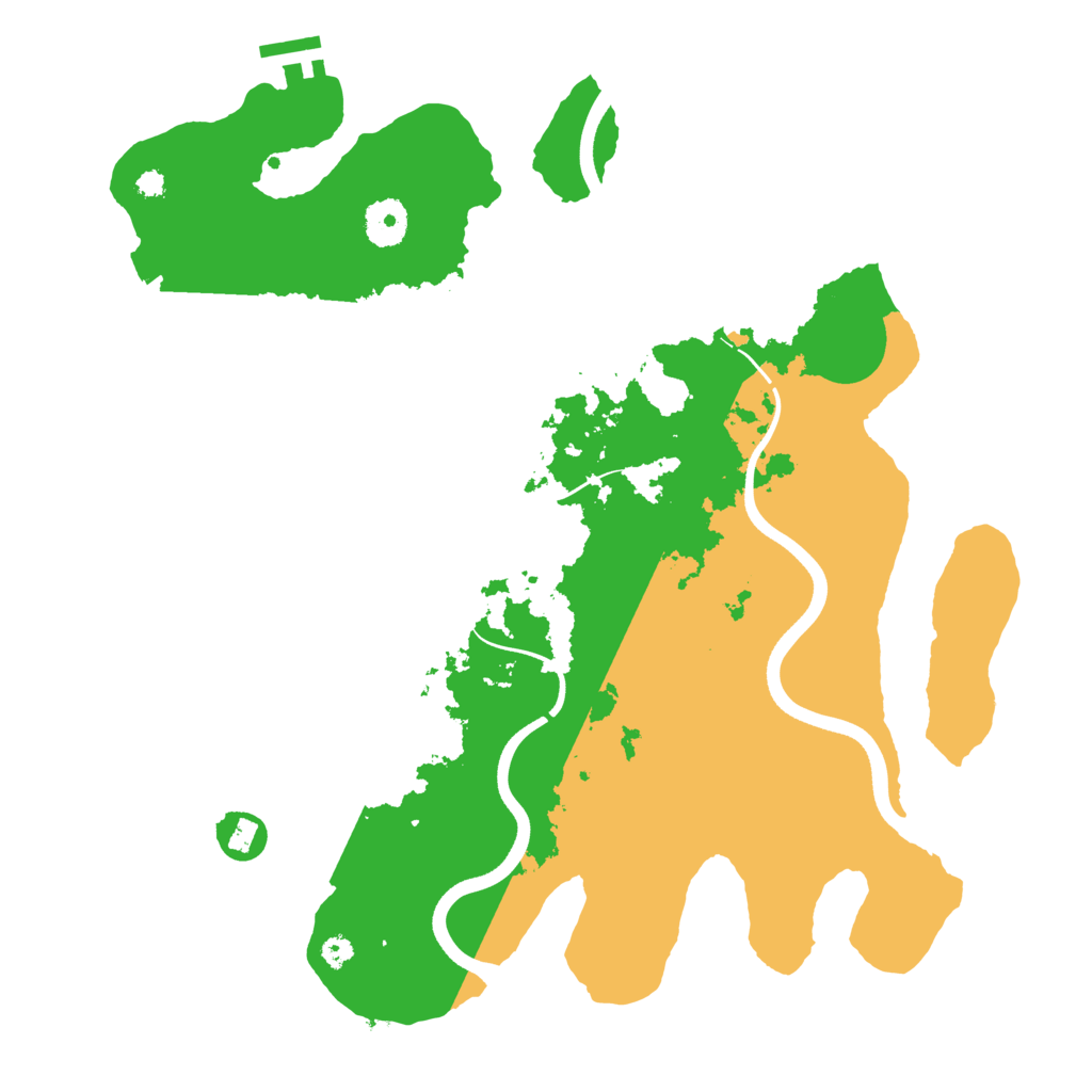 Biome Rust Map: Procedural Map, Size: 3600, Seed: 50490465
