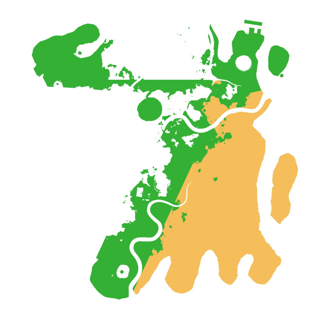 Biome Rust Map: Procedural Map, Size: 3600, Seed: 50490465