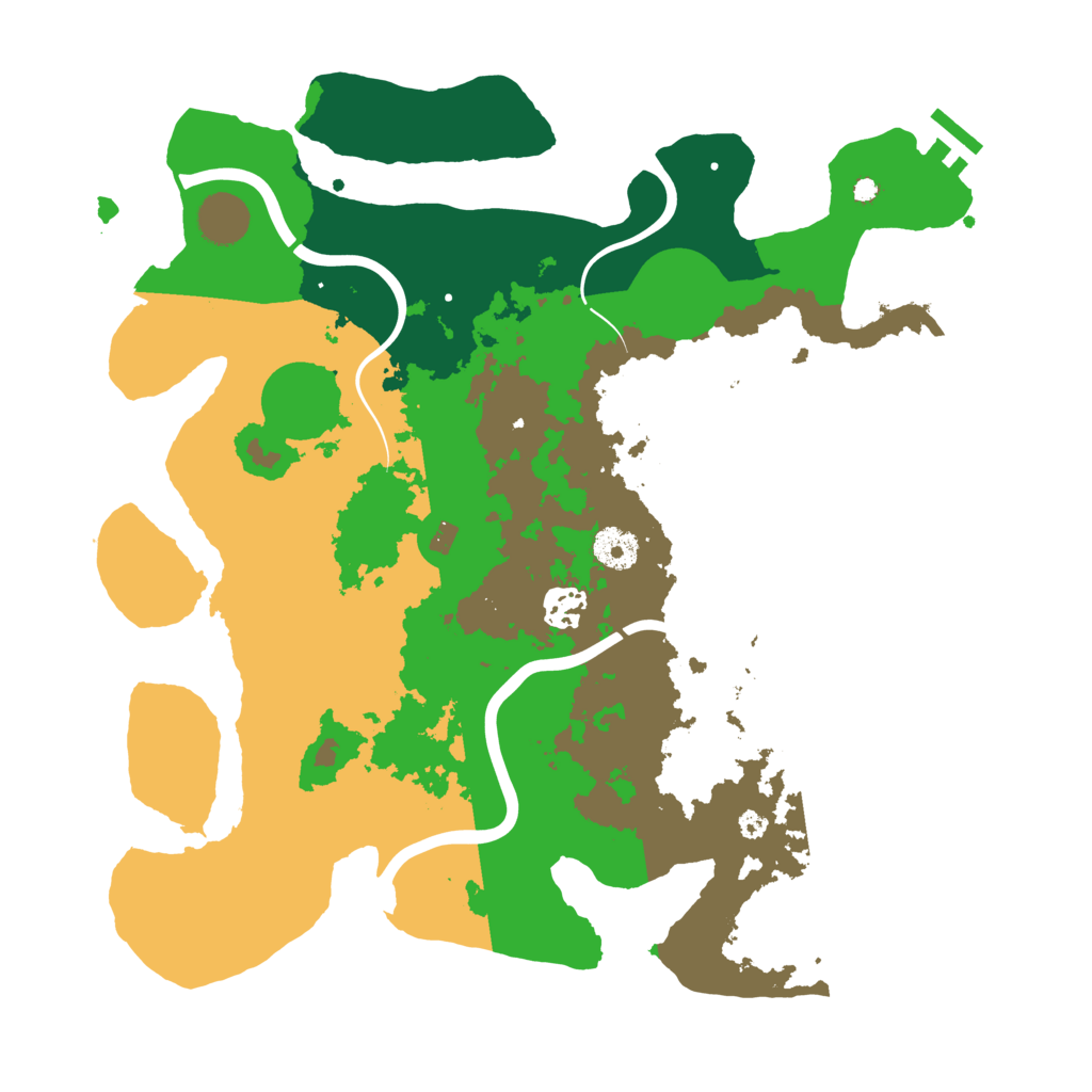 Biome Rust Map: Procedural Map, Size: 3700, Seed: 391122852