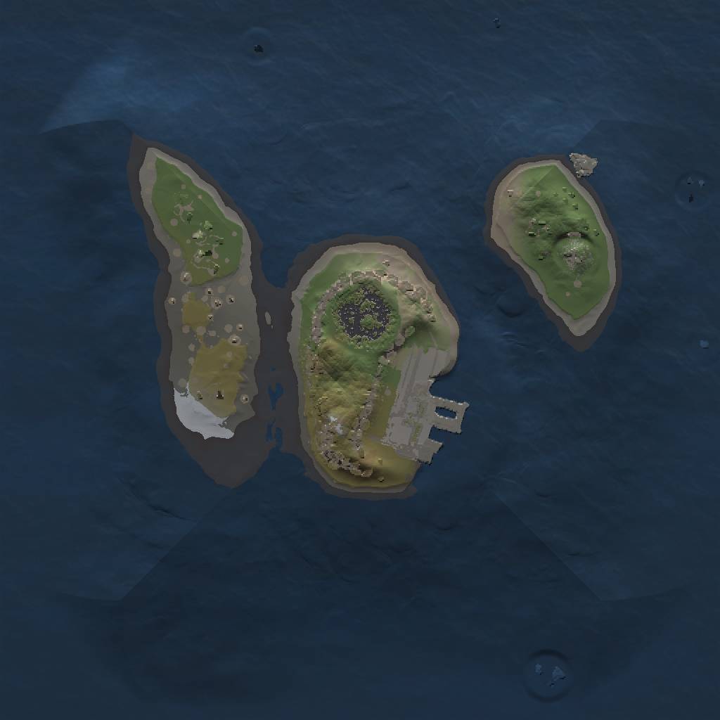 Rust Map: Procedural Map, Size: 1401, Seed: 5251, 4 Monuments