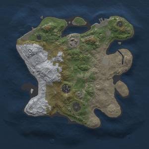 Thumbnail Rust Map: Procedural Map, Size: 2500, Seed: 808, 10 Monuments