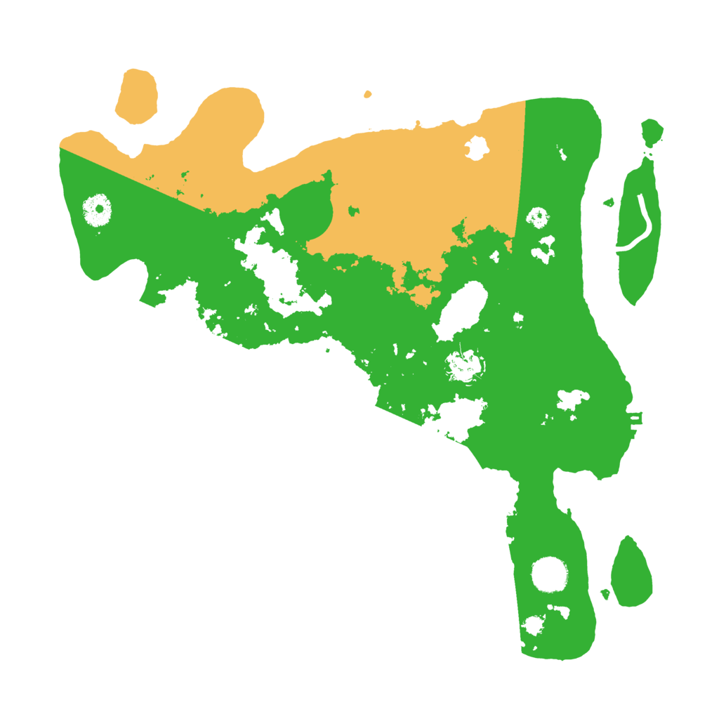Biome Rust Map: Procedural Map, Size: 3550, Seed: 92386386