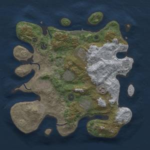 Thumbnail Rust Map: Procedural Map, Size: 3300, Seed: 790399112, 13 Monuments